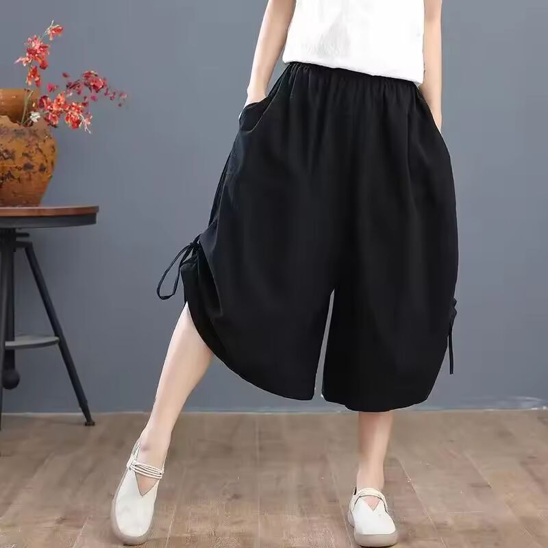 High Waist Female Short Pants Wide Casual Women's Shorts Kpop Offer Original Hot Designer Elasticty Low Price Aesthetic Jorts